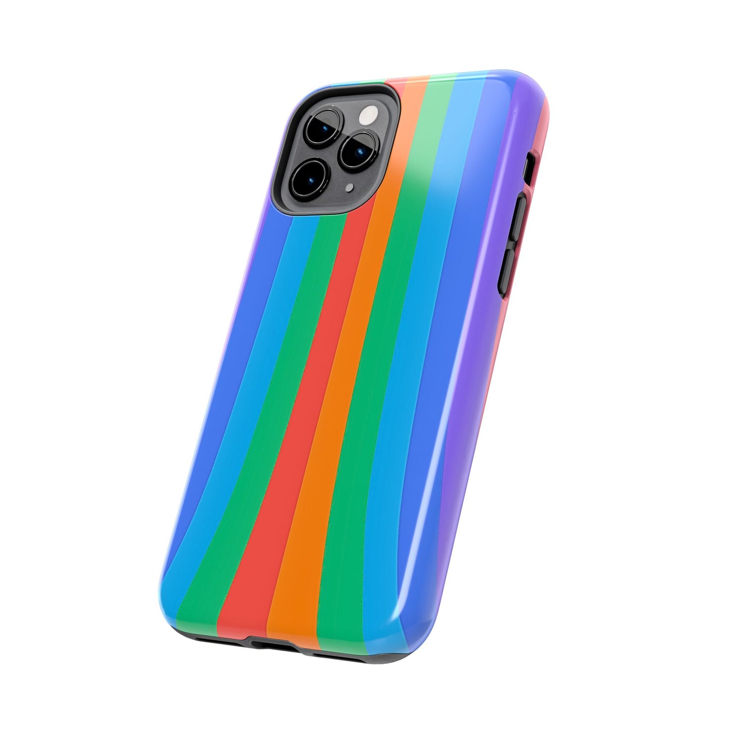 Funda resistente para teléfono con líneas de arcoíris hippies | Estética