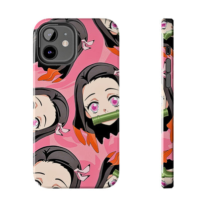 Nezuko Kamado Head Pattern Tough Phone Case | Anime - Demon Slayer