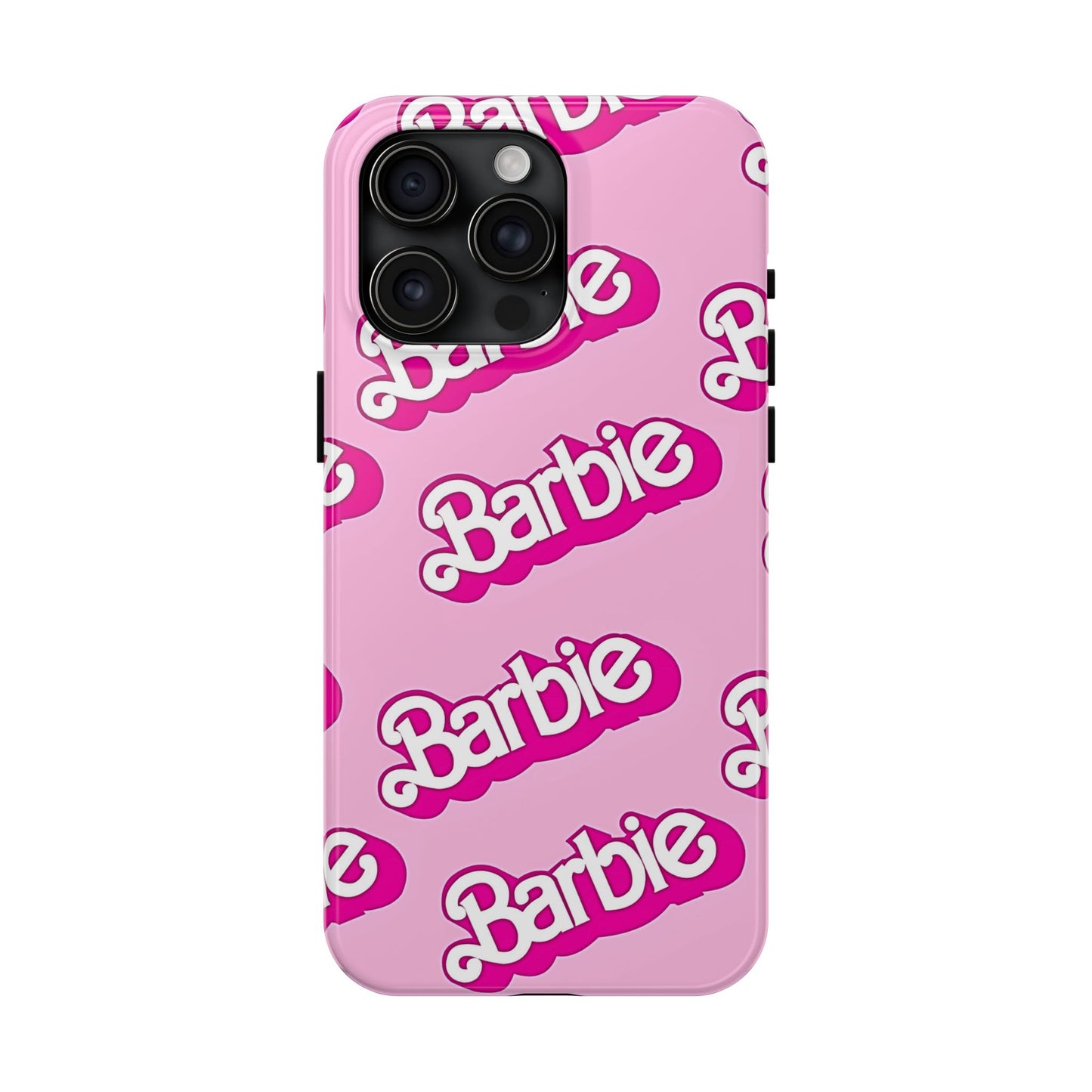Funda rígida para teléfono con estampado retro del logotipo de Barbie | Estética