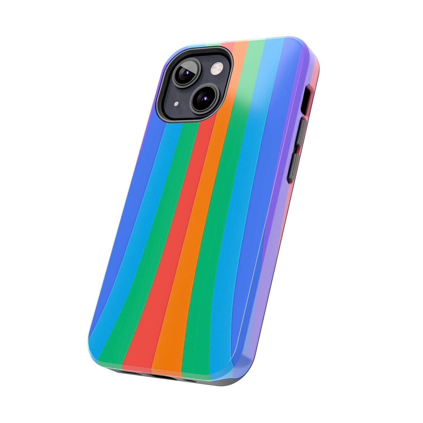 Funda resistente para teléfono con líneas de arcoíris hippies | Estética