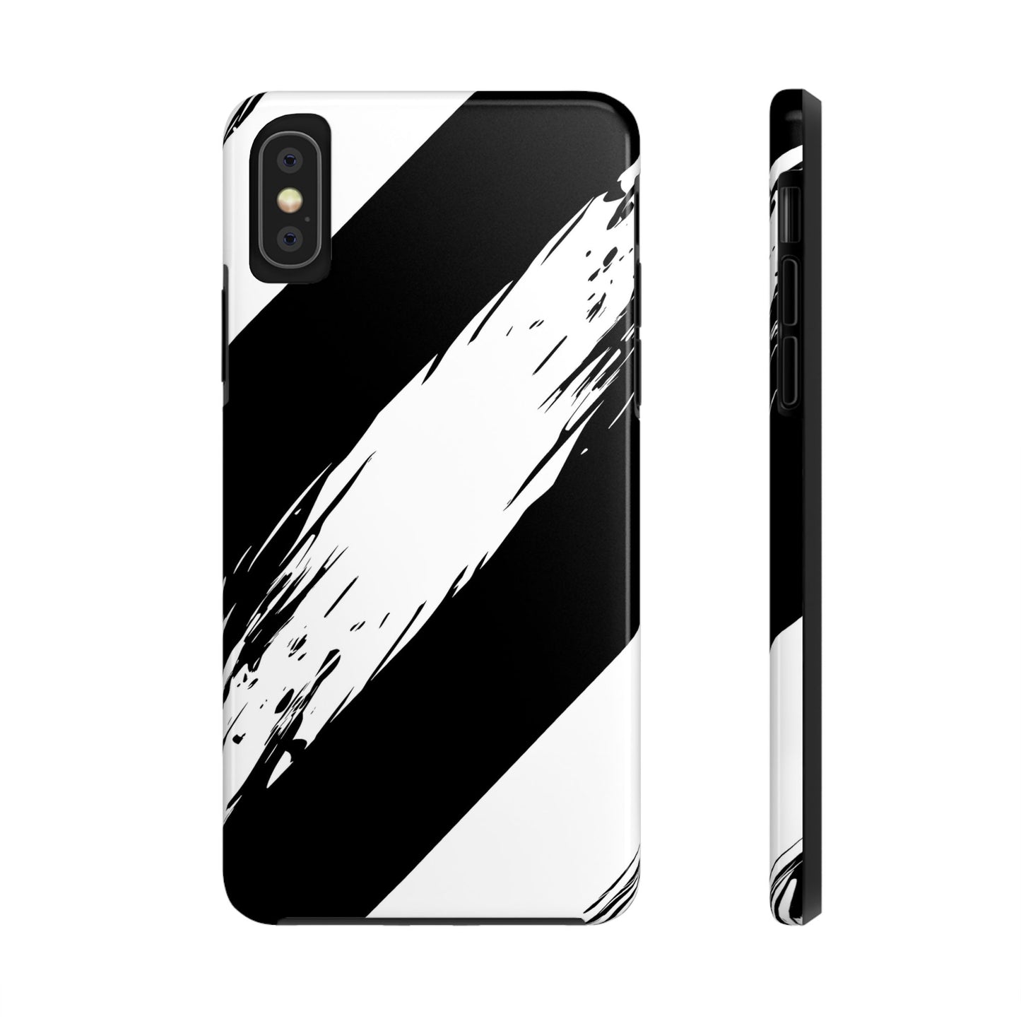 Funda/cubierta resistente para teléfono con rayas diagonales en blanco roto | Estética