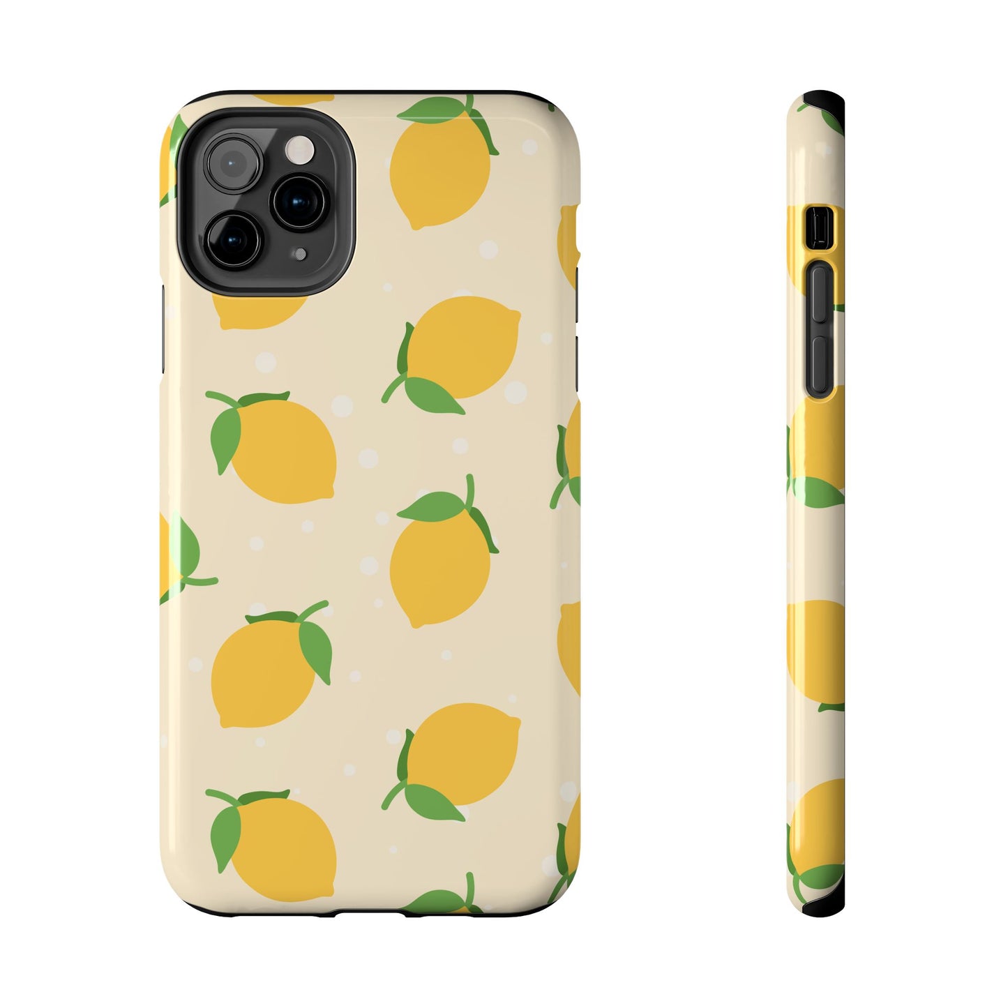 Cute Aesthetic Lemon Pattern Citrus Design Tough Phone Case | Food