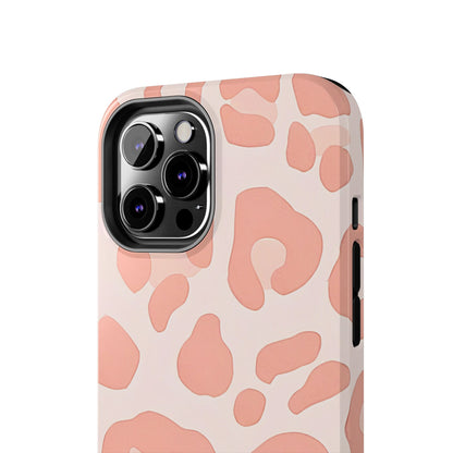 Funda resistente para teléfono con estampado de leopardo rosa preppy | Estética