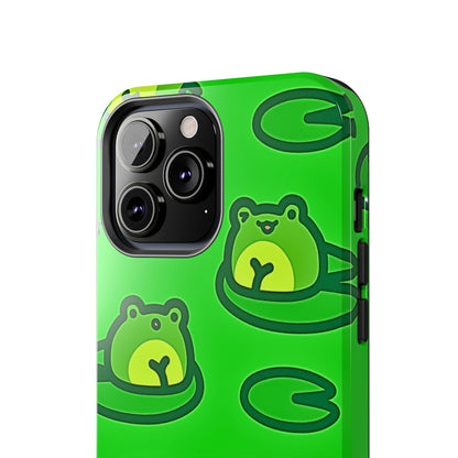 Cute Green Frogs Pattern Tough Phone Case | Animals