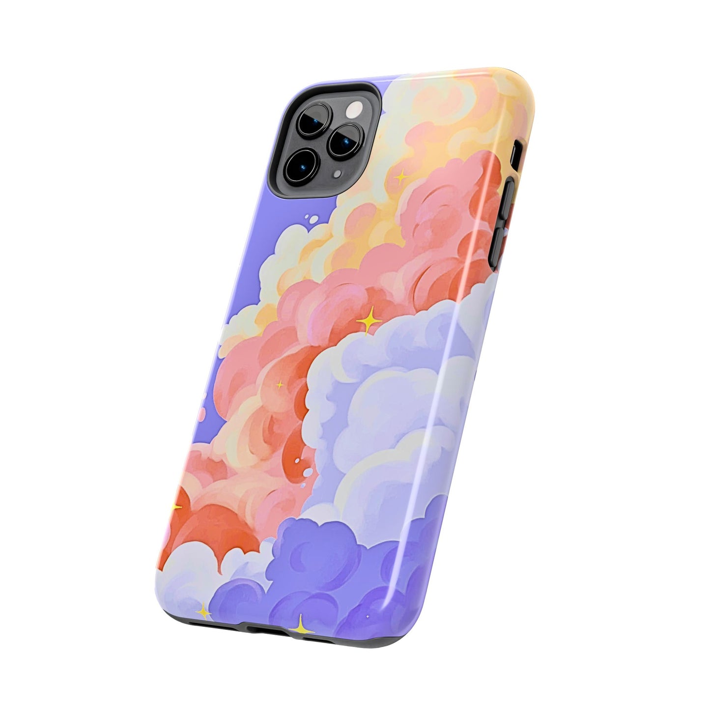 Funda resistente para teléfono con diseño de nubes de colores de ensueño | Estética