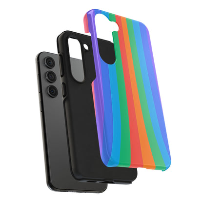 Funda resistente para teléfono con líneas de arcoíris hippies | Estética