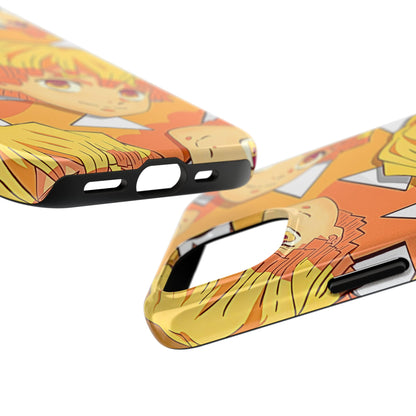 Zenitsu Agatsuma Haori Head Pattern Tough Phone Case | Anime - Demon Slayer
