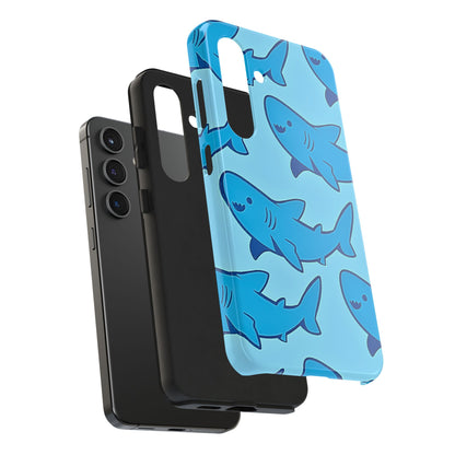 Smiley Shark Fun Pattern Tough Phone Case | Animals