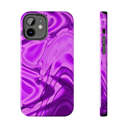 Liquid Metal Purple Tough Phone Case | Aesthetic