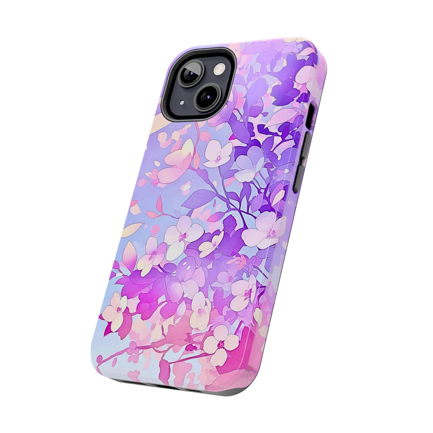Funda resistente para teléfono con delicados estampados florales en tonos pastel | Estética