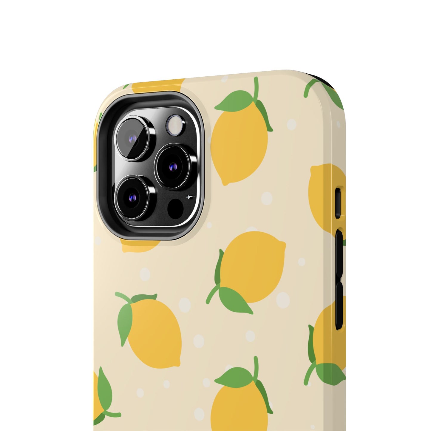 Cute Aesthetic Lemon Pattern Citrus Design Tough Phone Case | Food