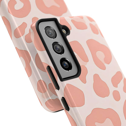 Funda resistente para teléfono con estampado de leopardo rosa preppy | Estética