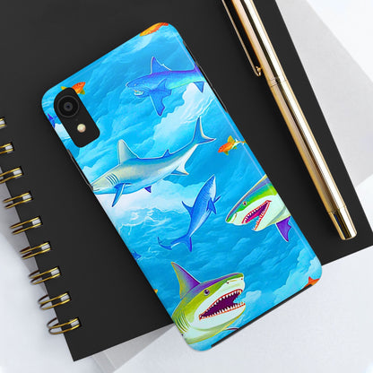Sharks in the Sky Pattern Style Tough Phone Case | Animals