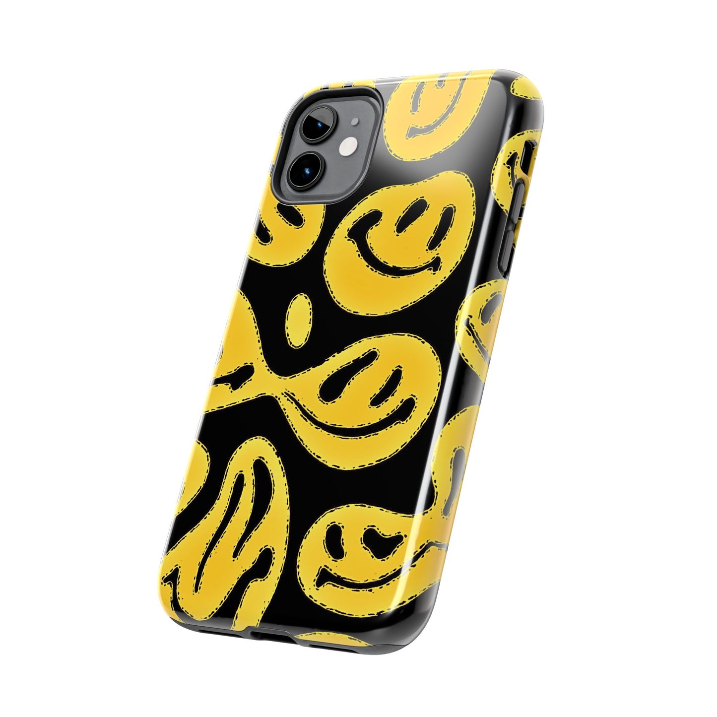 Funda resistente para teléfono con cara sonriente psicodélica colorida (versión 1) | Estética