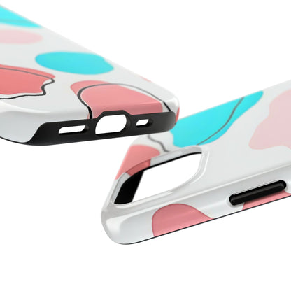 Abstract Shapes Preppy Pastel Style (Version 1) Tough Phone Case | Aesthetic