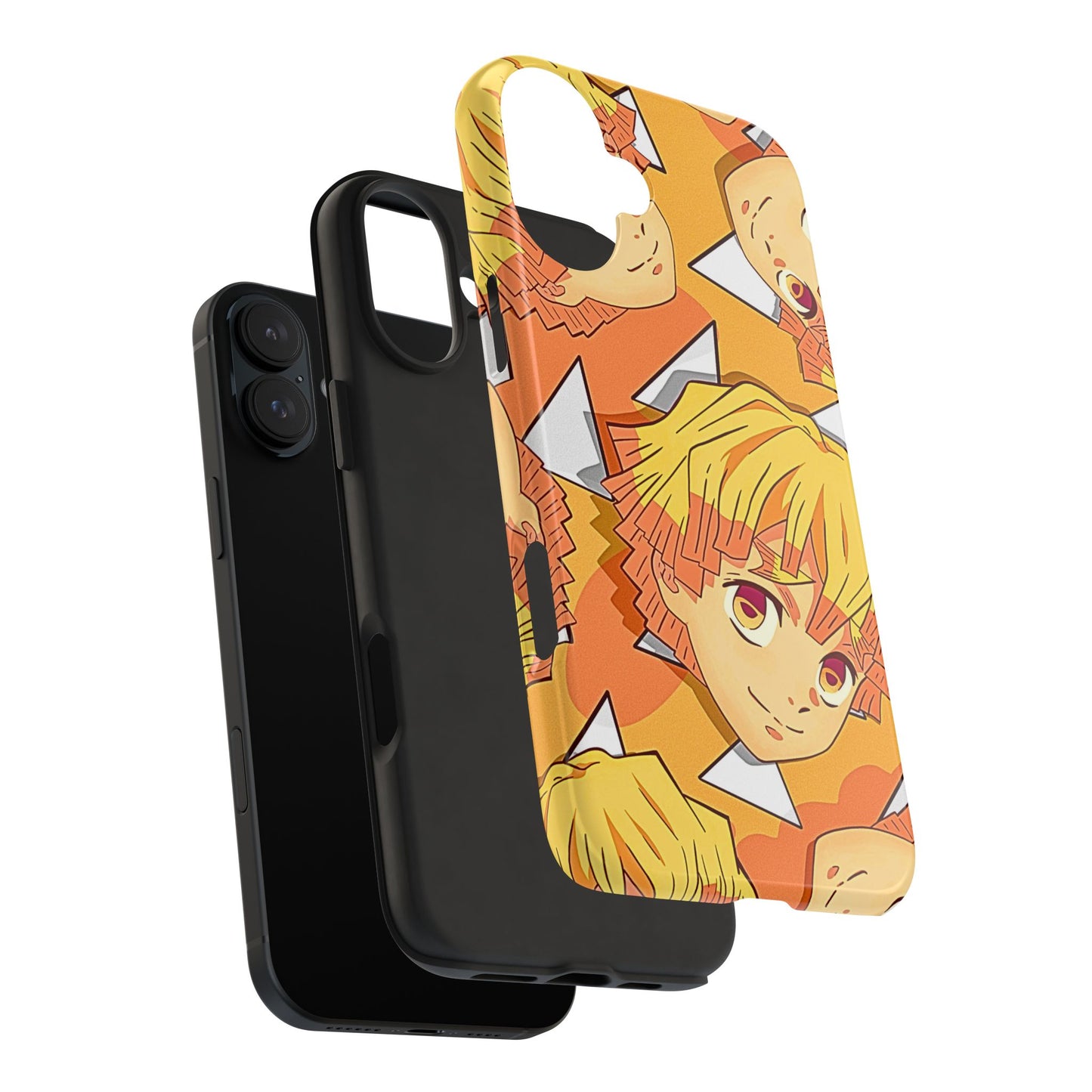 Zenitsu Agatsuma Haori Head Pattern Tough Phone Case | Anime - Demon Slayer