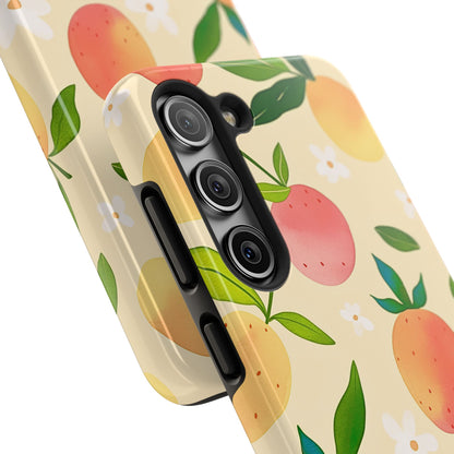 Mango Orange Fruit Pattern Tough Phone Case | Aesthetic