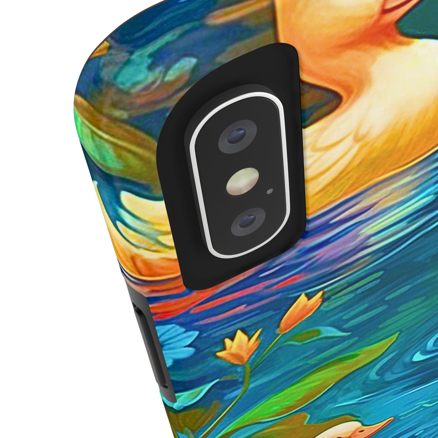 Ducks in the Pond Pattern Style Tough Phone Case | Animals