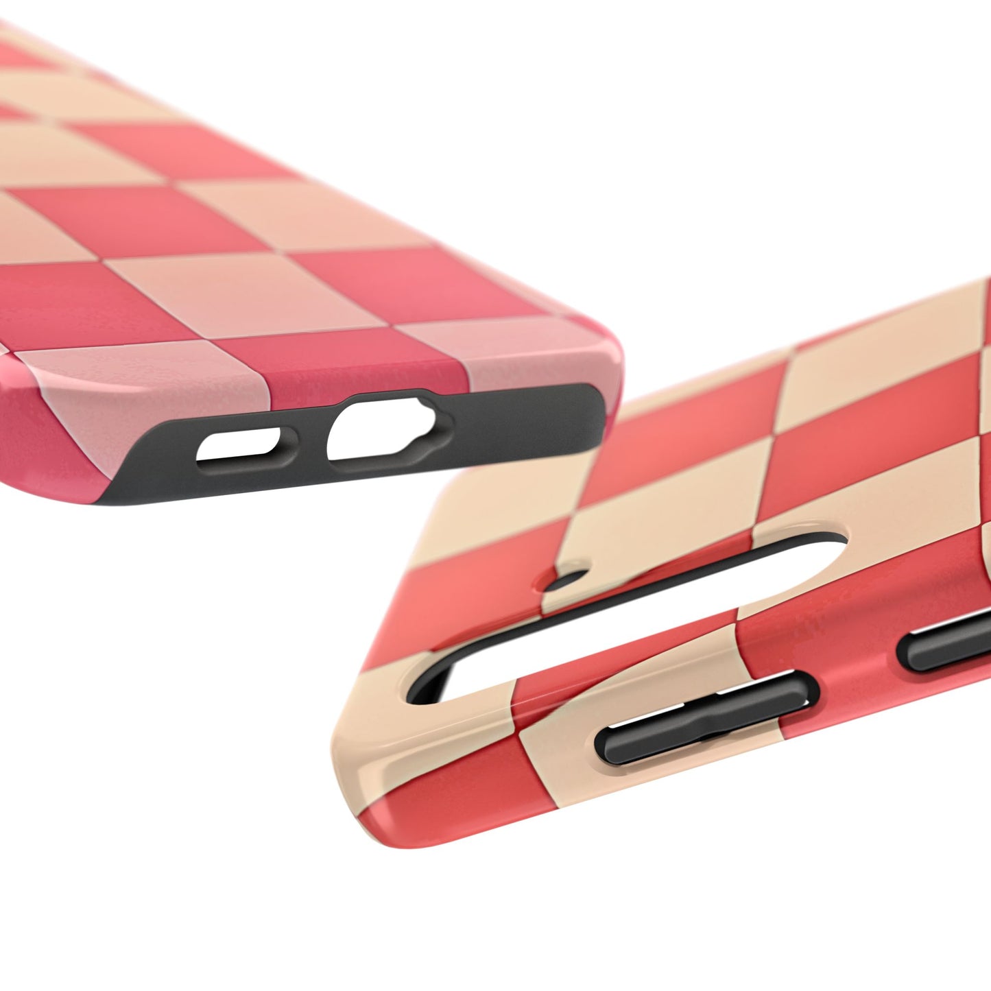 Preppy Checkered Pink Tough Phone Case | Aesthetic