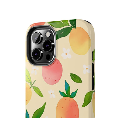 Mango Orange Fruit Pattern Tough Phone Case | Aesthetic