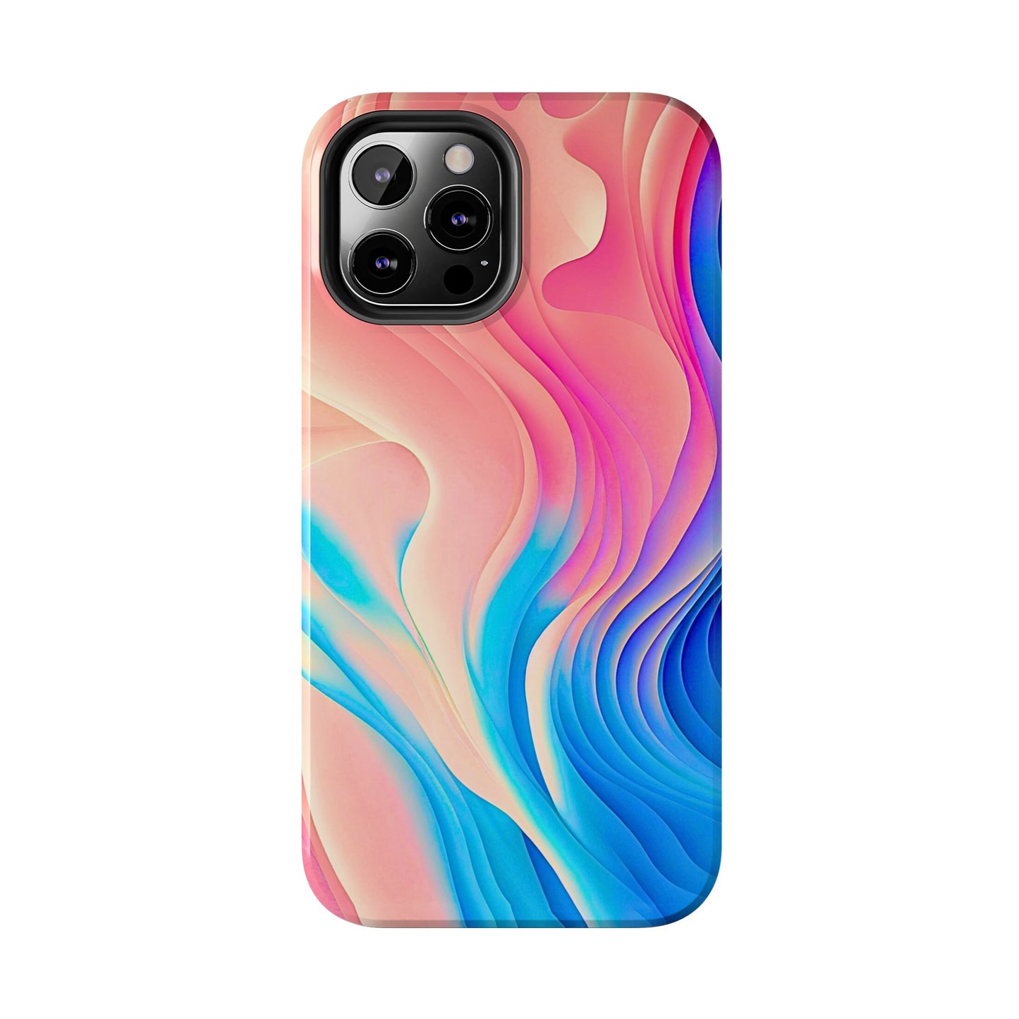 Abstract Pastel Waves Tough Phone Case | Aesthetic