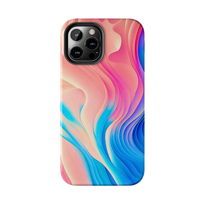 Abstract Pastel Waves Tough Phone Case | Aesthetic
