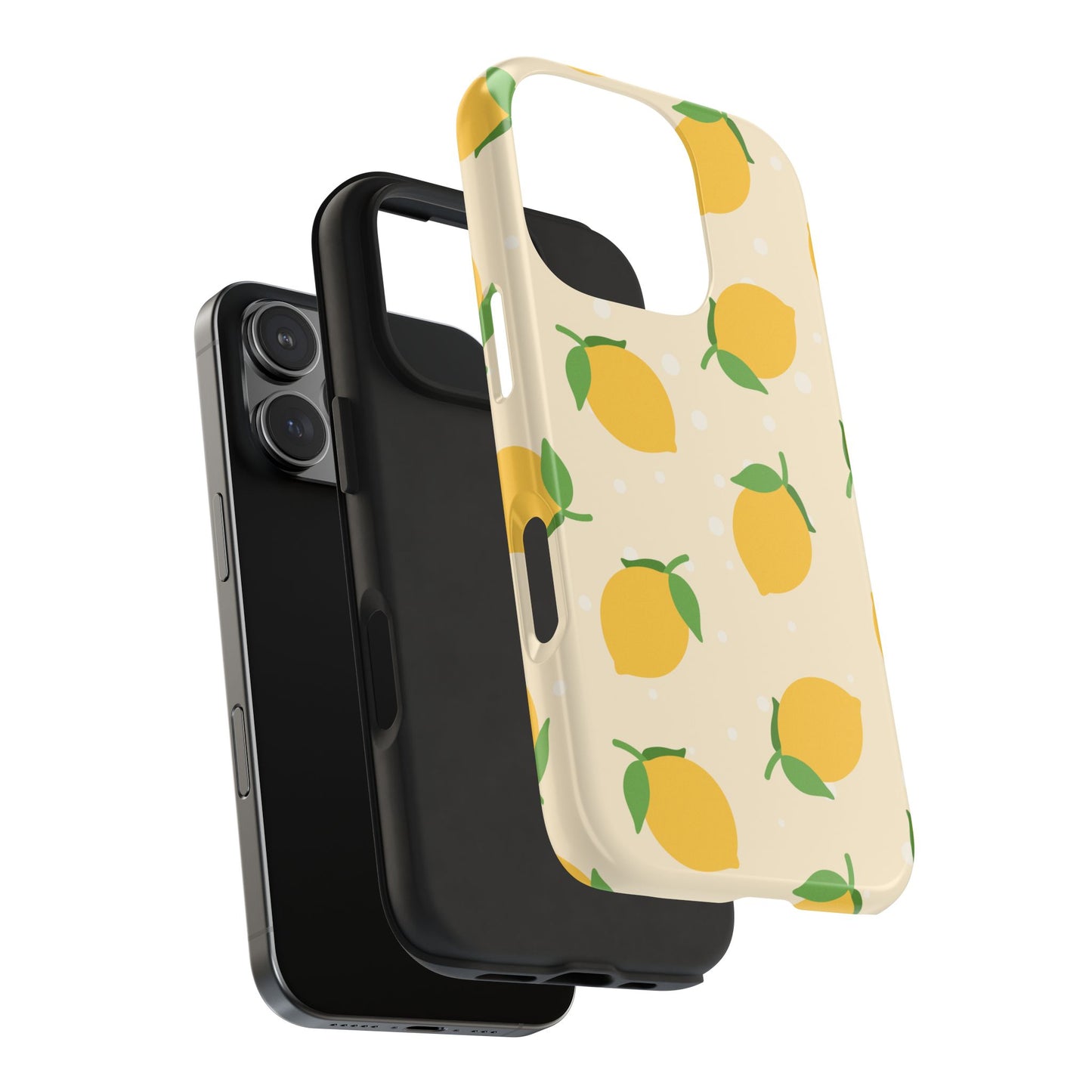 Cute Aesthetic Lemon Pattern Citrus Design Tough Phone Case | Food