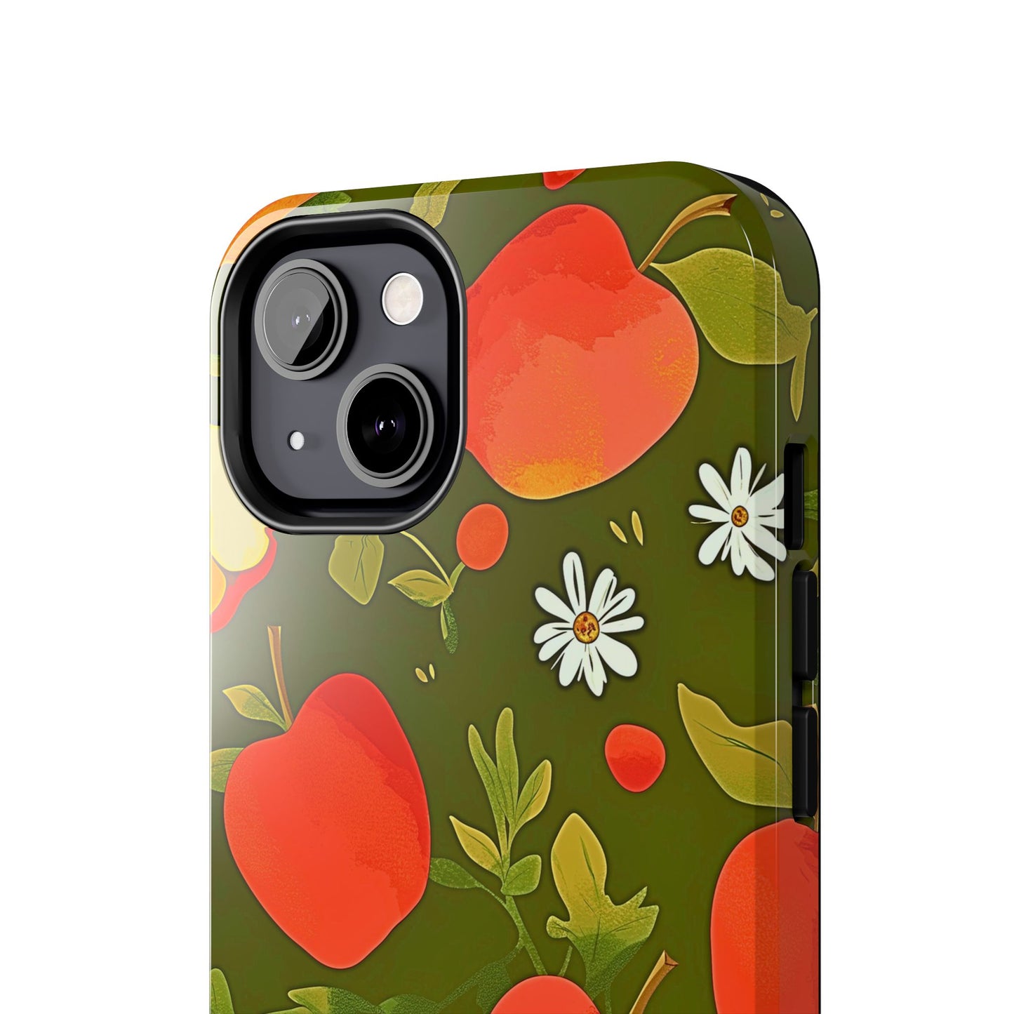 Funda/Cubierta resistente para teléfono con diseño de manzanas y bayas | Estética