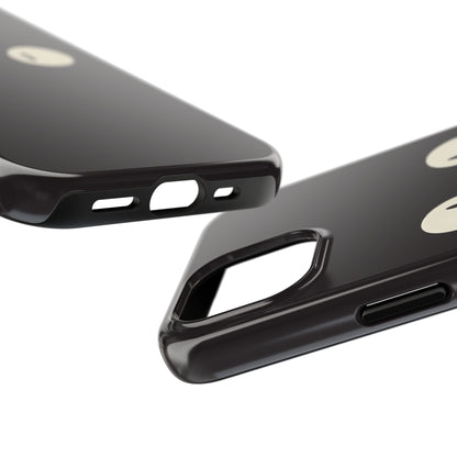 Adorable Black Cat Face and Eyes Minimal Tough Phone Case | Animals