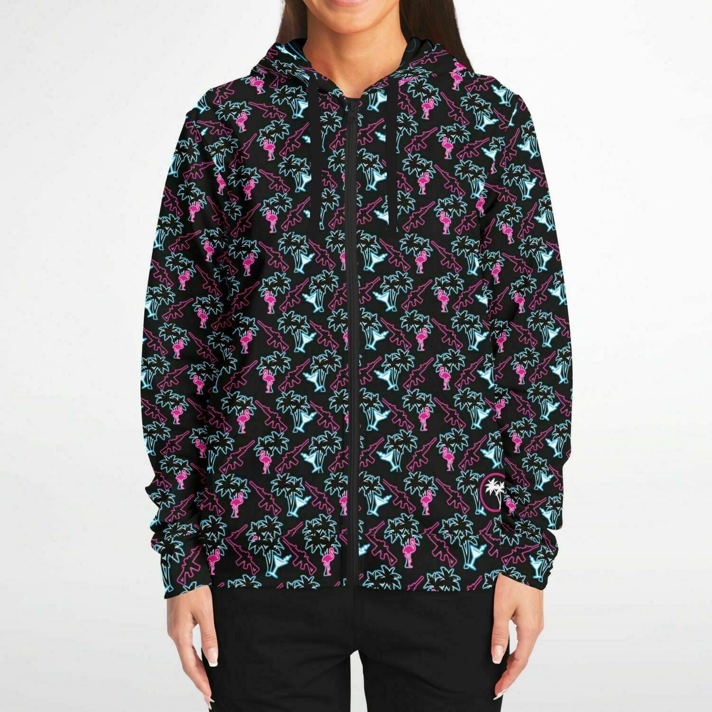 Rad Palm Neon Attack Zip Up Hoodie