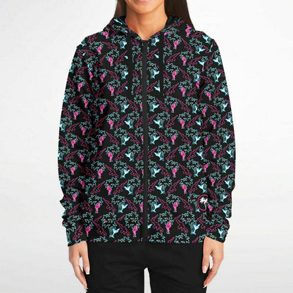 Rad Palm Neon Attack Zip Up Hoodie