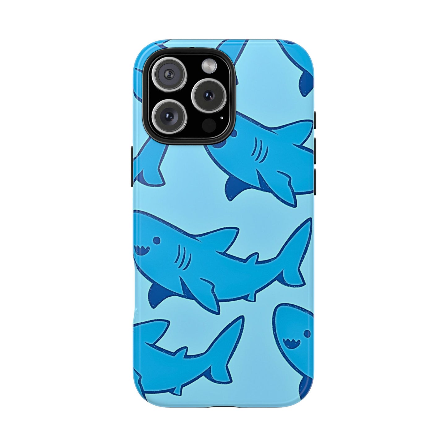 Smiley Shark Fun Pattern Tough Phone Case | Animals