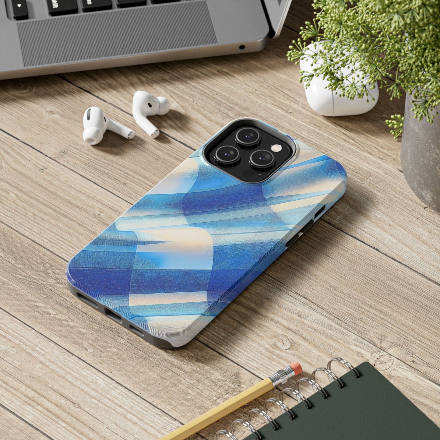 Pastel Plaid Pattern Clean Tough Phone Case | Aesthetic