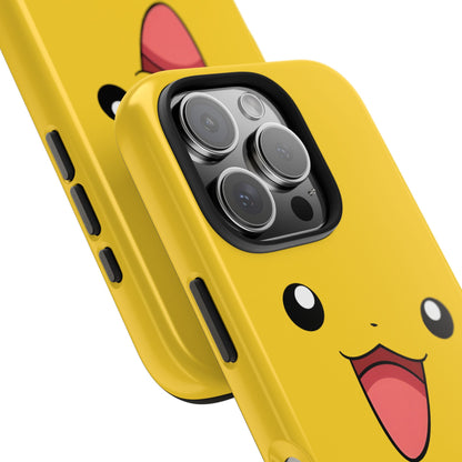 Electric Mouse Yellow Happy Face Minimal Design Tough Phone Case | Anime
