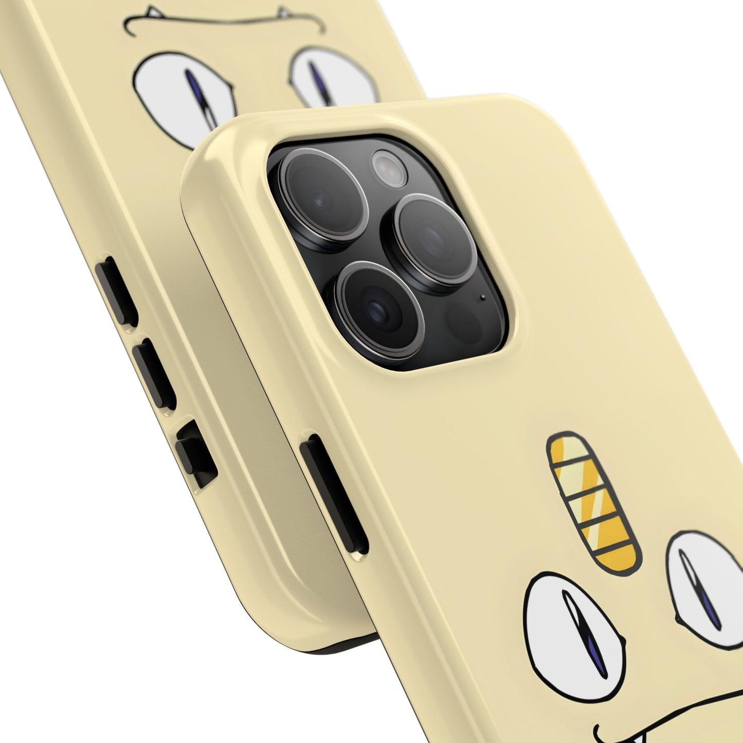 Cat Minimal Gold Coin Face Tough Phone Case | Anime