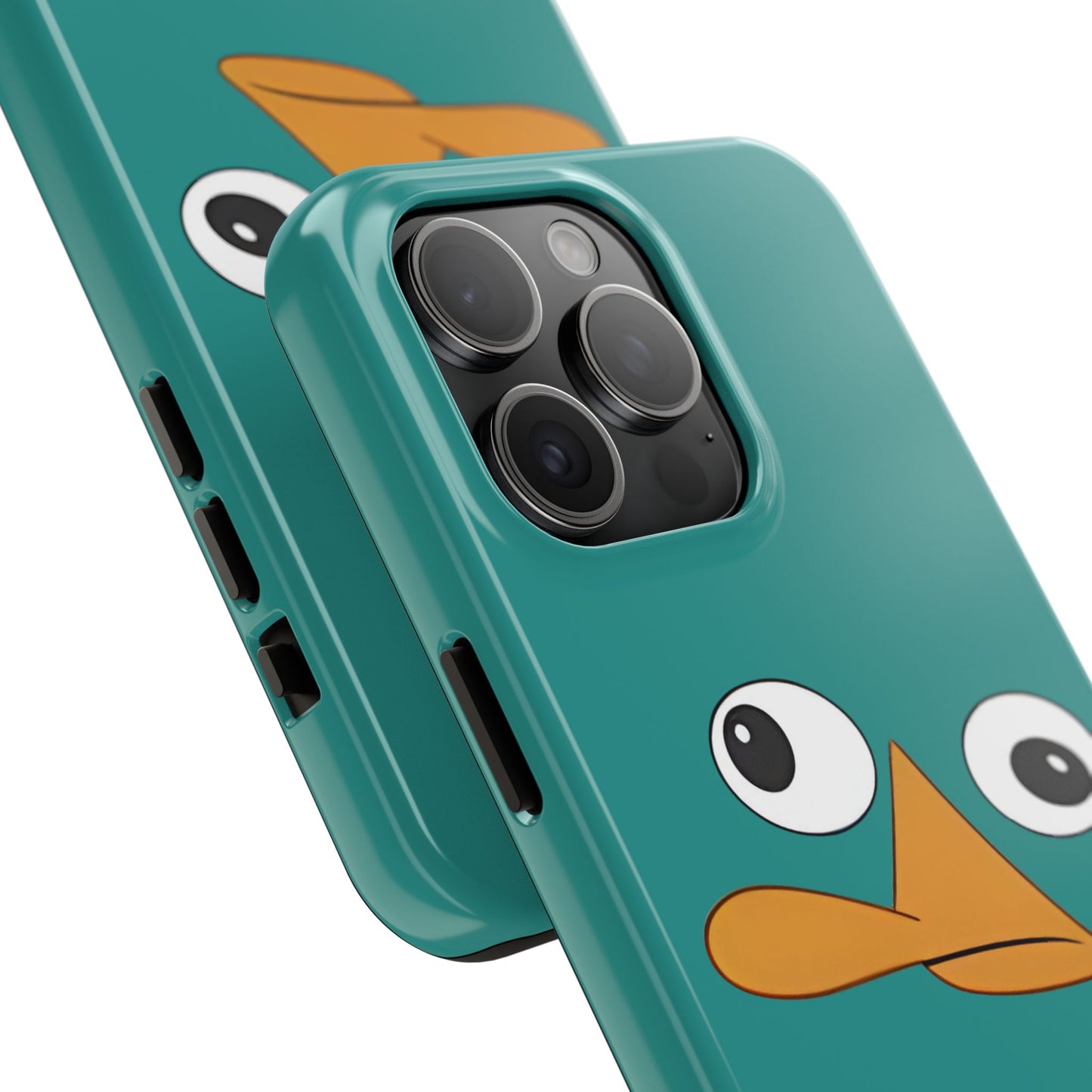 Phineas and Ferb Perry Platypus Eyes Teal Expression Tough Phone Case | Cartoon