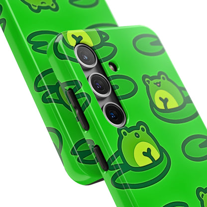 Cute Green Frogs Pattern Tough Phone Case | Animals