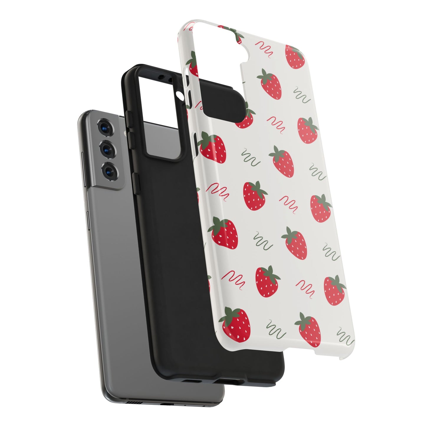 Strawberry Doodle Delight Tough Phone Case | Food