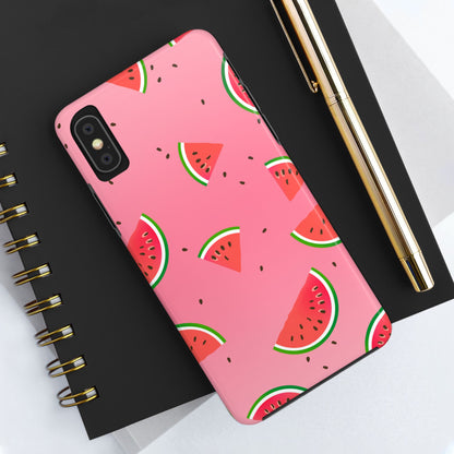 Pink and Red Gradient Watermelon Tough Phone Case | Food
