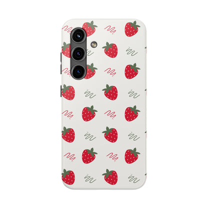 Strawberry Doodle Delight Tough Phone Case | Food
