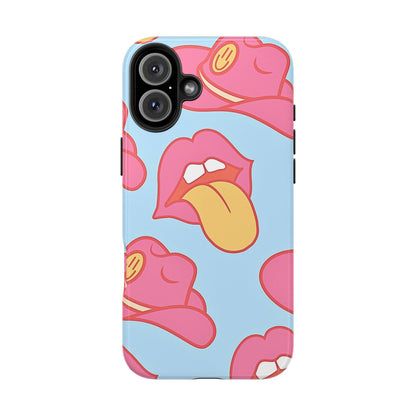 Funda resistente para teléfono con estampado de sombrero vaquero y labios sensuales (versión 1) | Estética