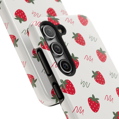 Strawberry Doodle Delight Tough Phone Case | Food