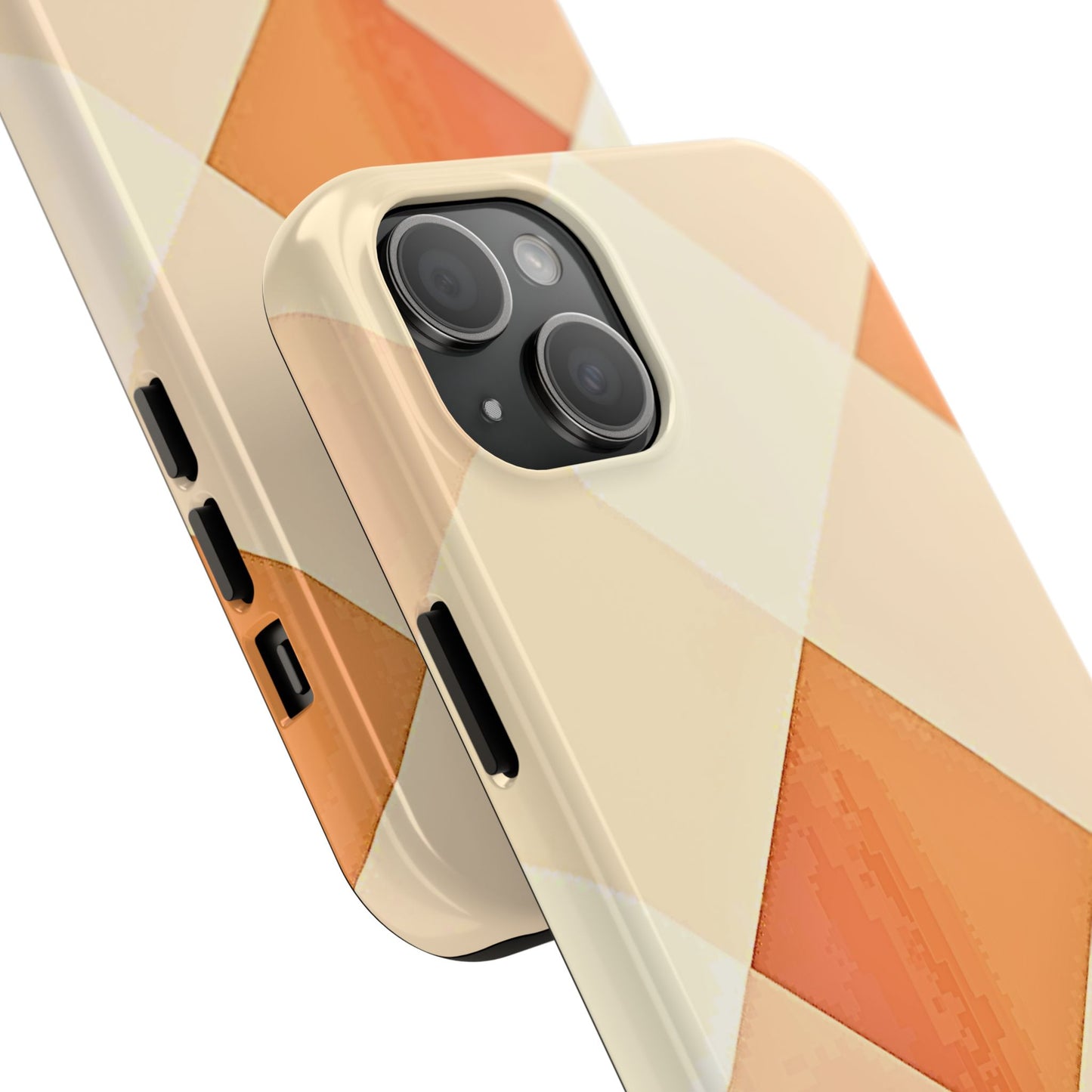 Pastel Minimalist Two-Tone Checkerboard Tough Phone Case | Aesthetic