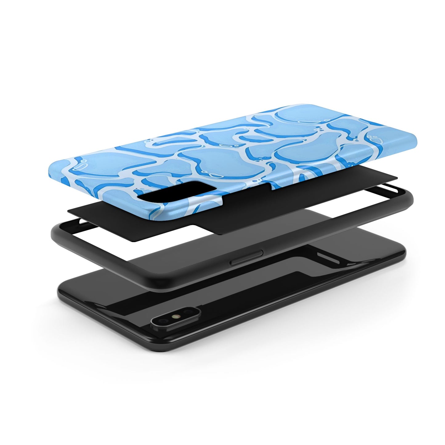 Funda resistente para teléfono con estampado de agua de piscina | Estética