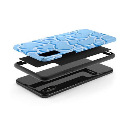Funda resistente para teléfono con estampado de agua de piscina | Estética