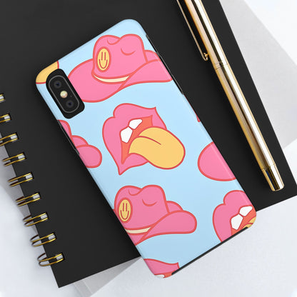 Funda resistente para teléfono con estampado de sombrero vaquero y labios sensuales (versión 1) | Estética