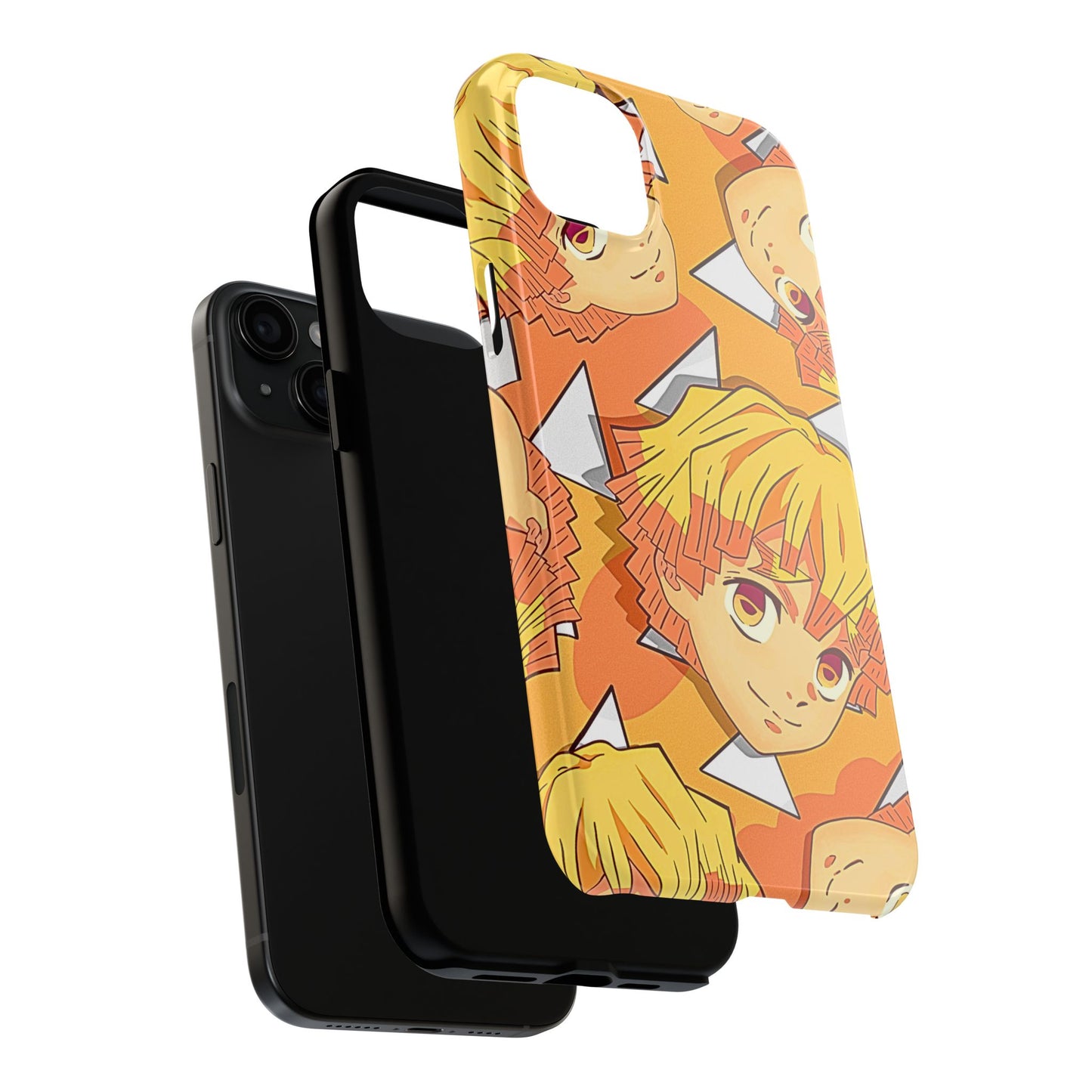 Zenitsu Agatsuma Haori Head Pattern Tough Phone Case | Anime - Demon Slayer