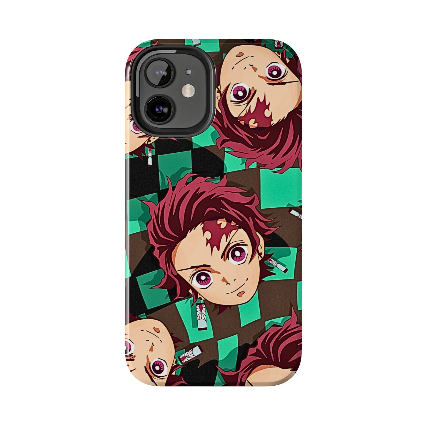 Tanjiro Kamado Head Pattern Tough Phone Case | Anime - Demon Slayer