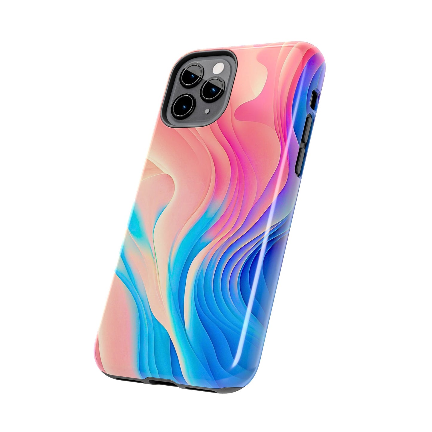Abstract Pastel Waves Tough Phone Case | Aesthetic