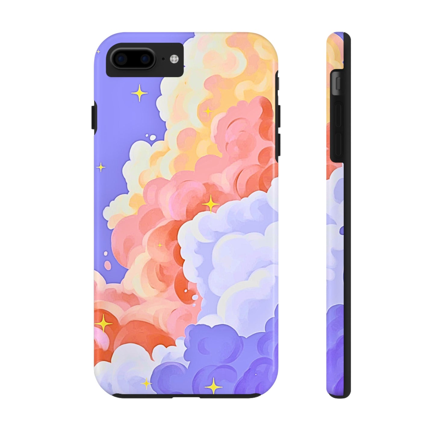 Funda resistente para teléfono con diseño de nubes de colores de ensueño | Estética